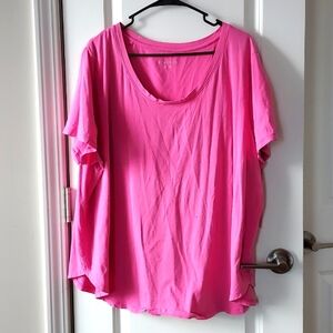 Ava Viv short sleeve top 3x pink
